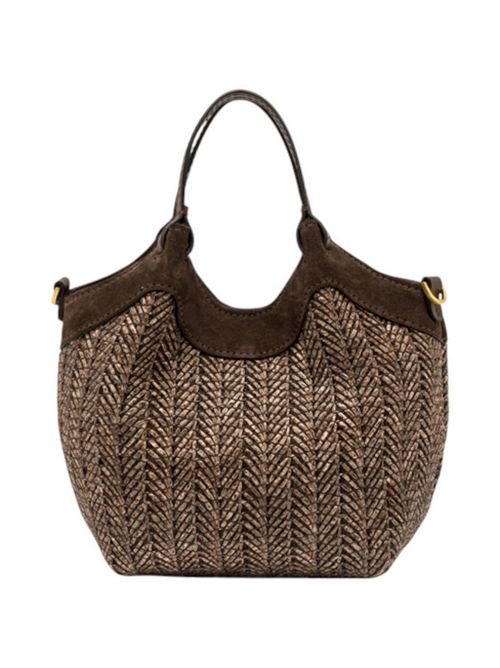 borsa donna dua piccola in rafia marrone Gianni Chiarini | BS12338-COMM-PGLSPG13840